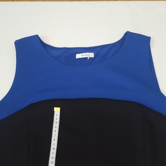 Ricki's Fitted Women's Tank Dressy Blue Black - Picture 5 of 7